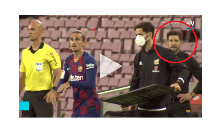 MINA Diego Simeone, który widzi wchodzącego w 90. minucie spotkania Griezmanna :D [VIDEO]